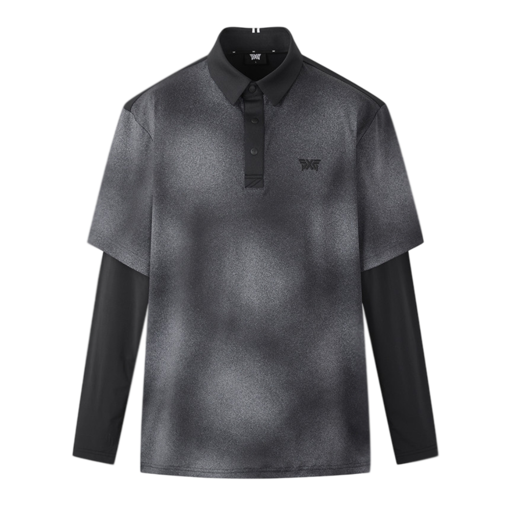 PXG MEN COOL SLEEVE LAYERD COLLAR LONG SLEEVE 男士高爾夫長袖上衣