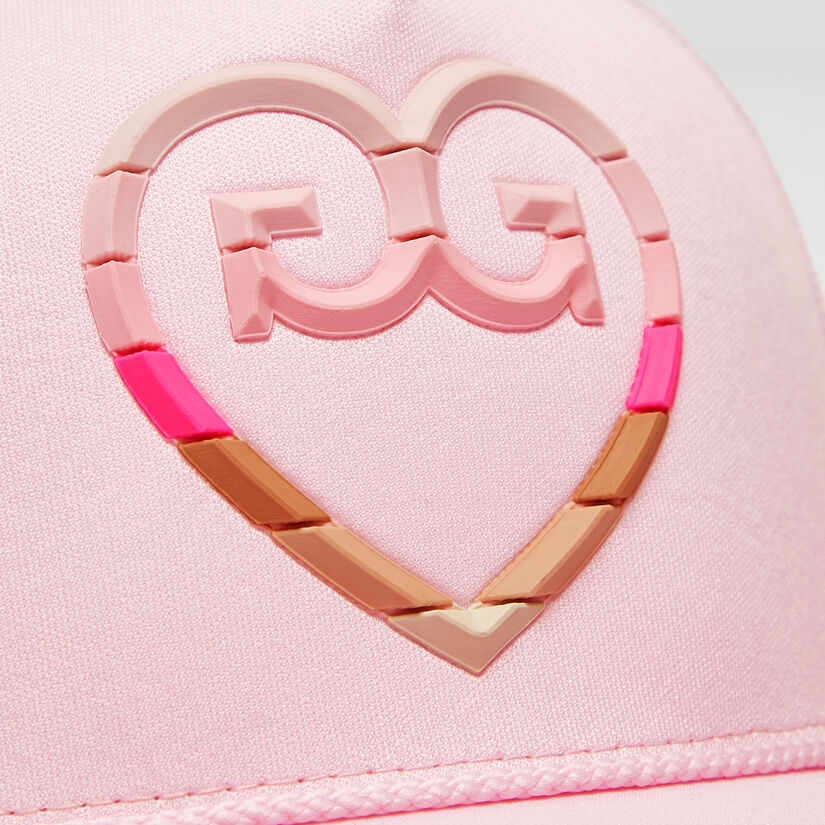 STRIPED HEART G'S INTERLOCK KNIT TRUCKER HAT '23 高爾夫球帽