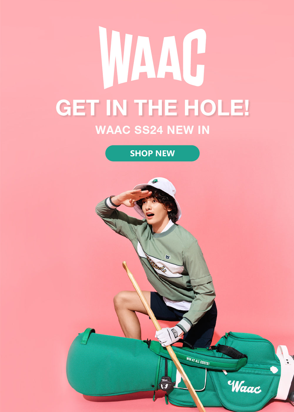 WAAC ワック 長袖 ポロシャツ ホワイト ゴルフ 1 韓国 レディース ワック（WAAC）（レディース）ゴルフウェア シーズナル 半袖