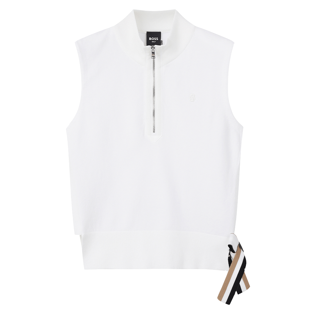 POINT SWEATER VEST 女士 半開襟針織背心 - ASH GOLF Taiwan