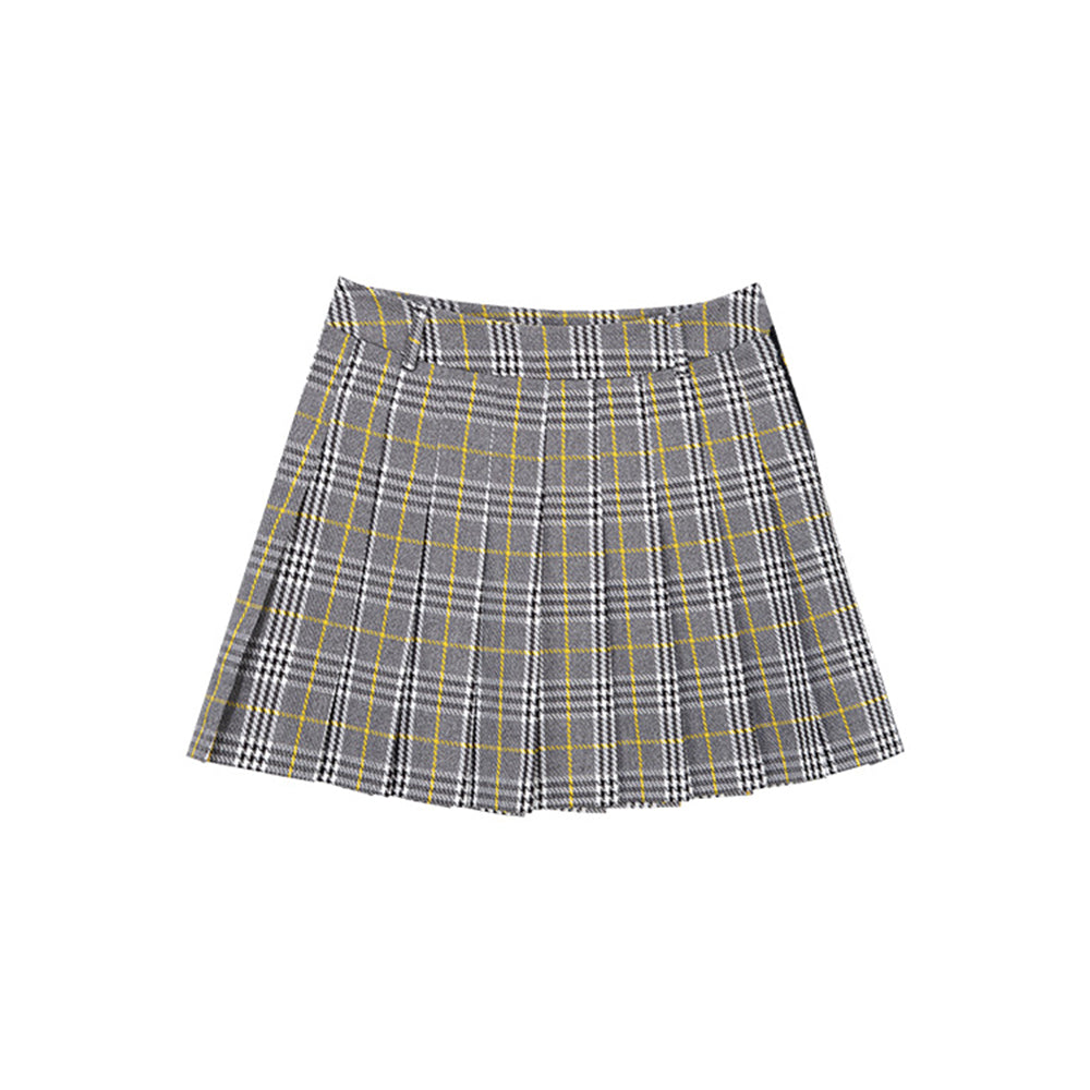 CHECK PLEATED 女士 格紋百褶短裙