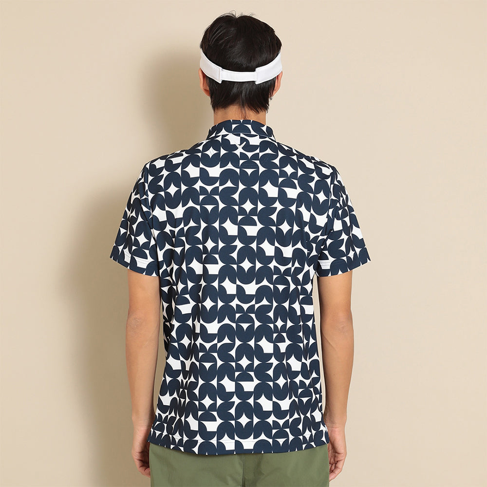 GEOMETRIC PRINT COMPACT SHORT SLEEVE SHIRT 男士 印花短袖POLO衫