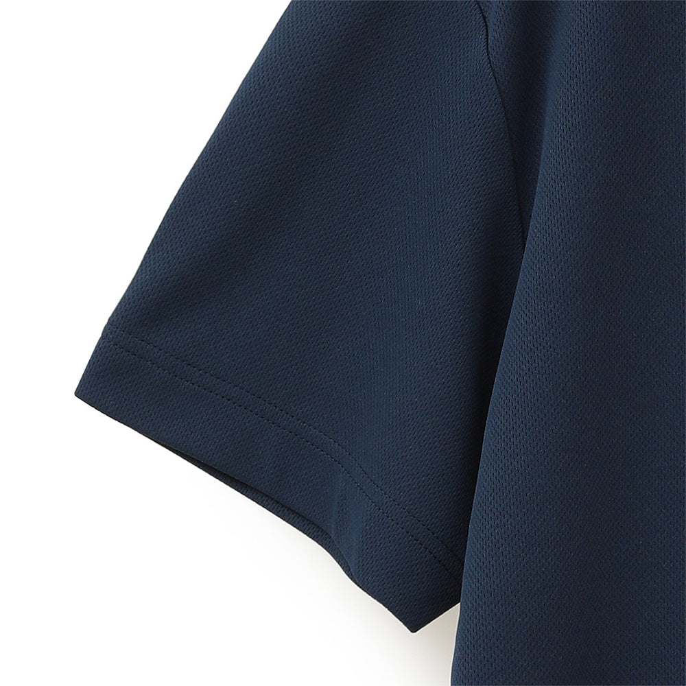 COOL LINING EYELET NECK SHIRT 男士 內涼感小立領短袖上衣