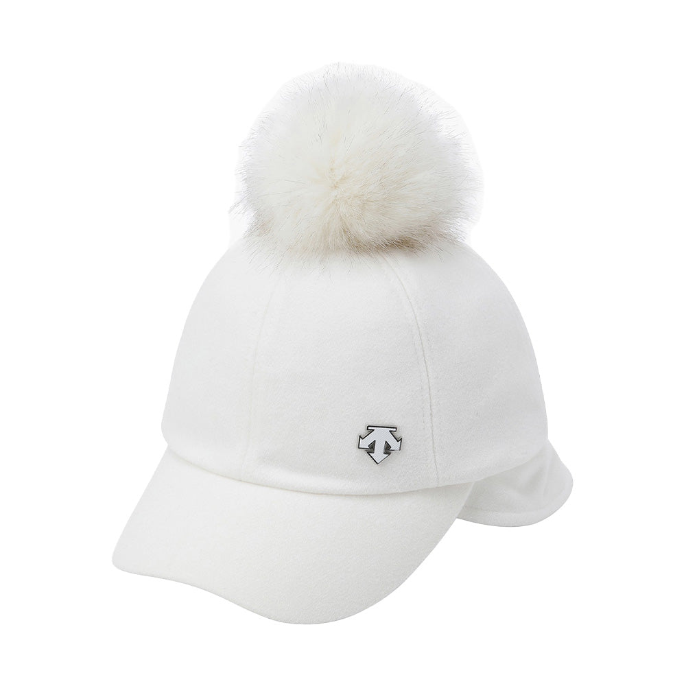 EARFLAP COLDPROOF CAP 女士 絨球高爾夫球帽