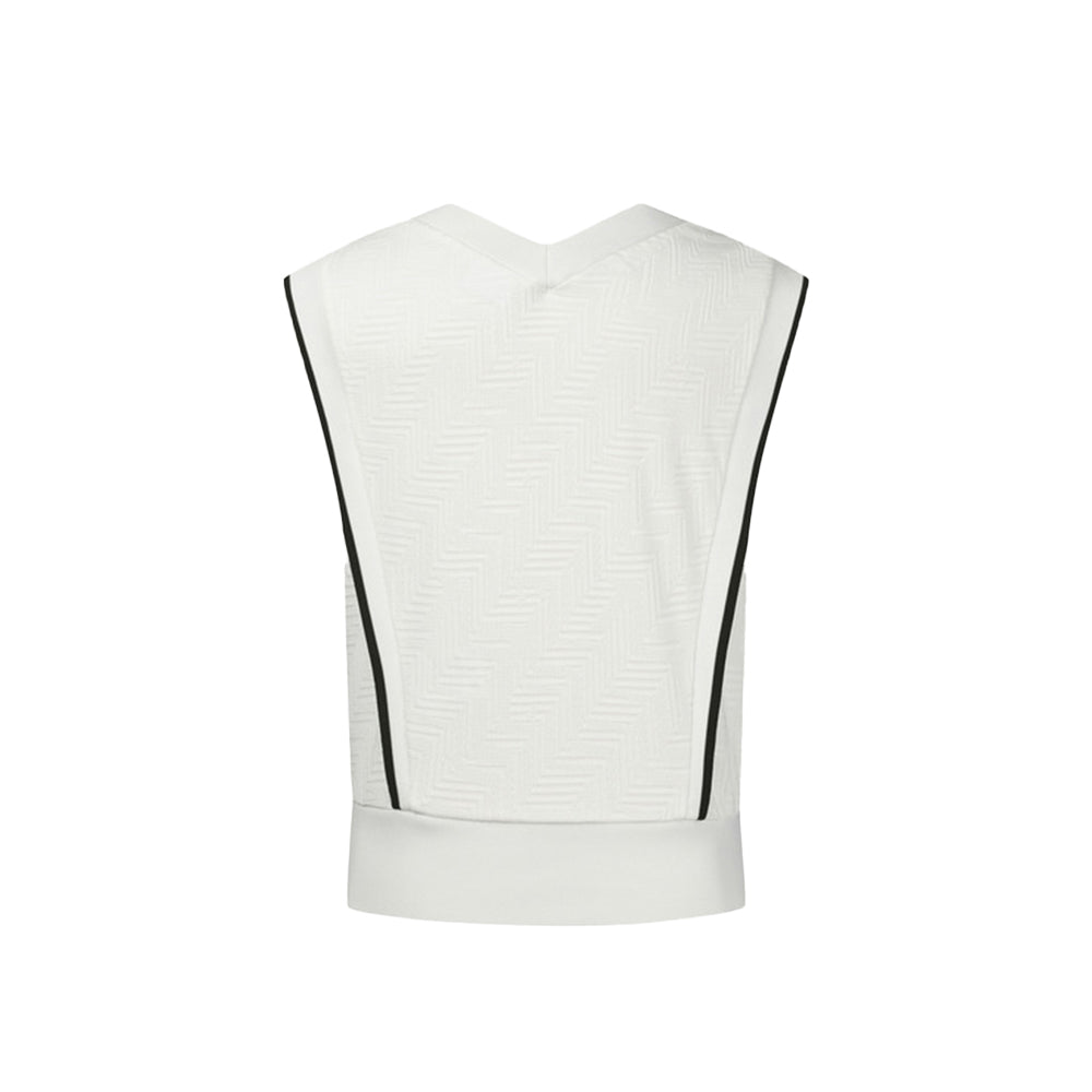 FRONT PATTERNED JACQUARD SLEEVELESS 女士 高爾夫背心