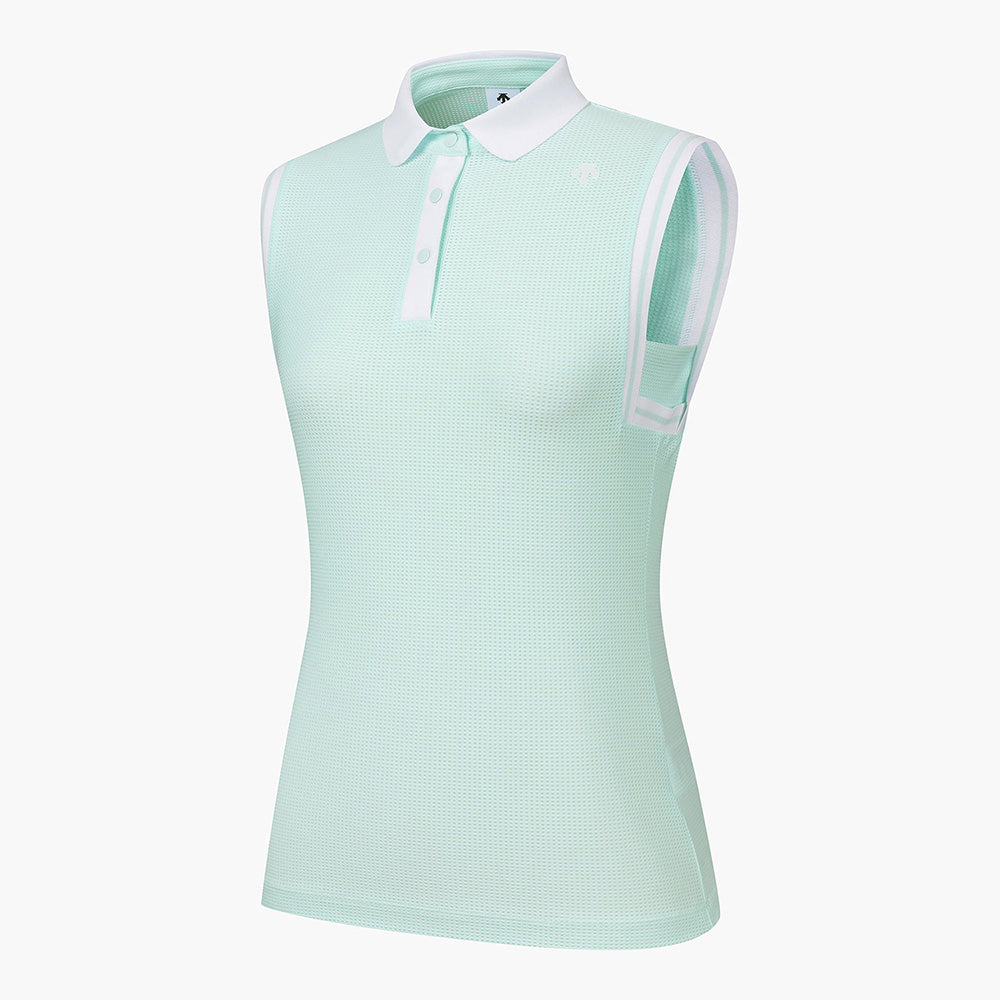 KNIT COLLARED SLEEVELESS 女士 高爾夫無袖上衣