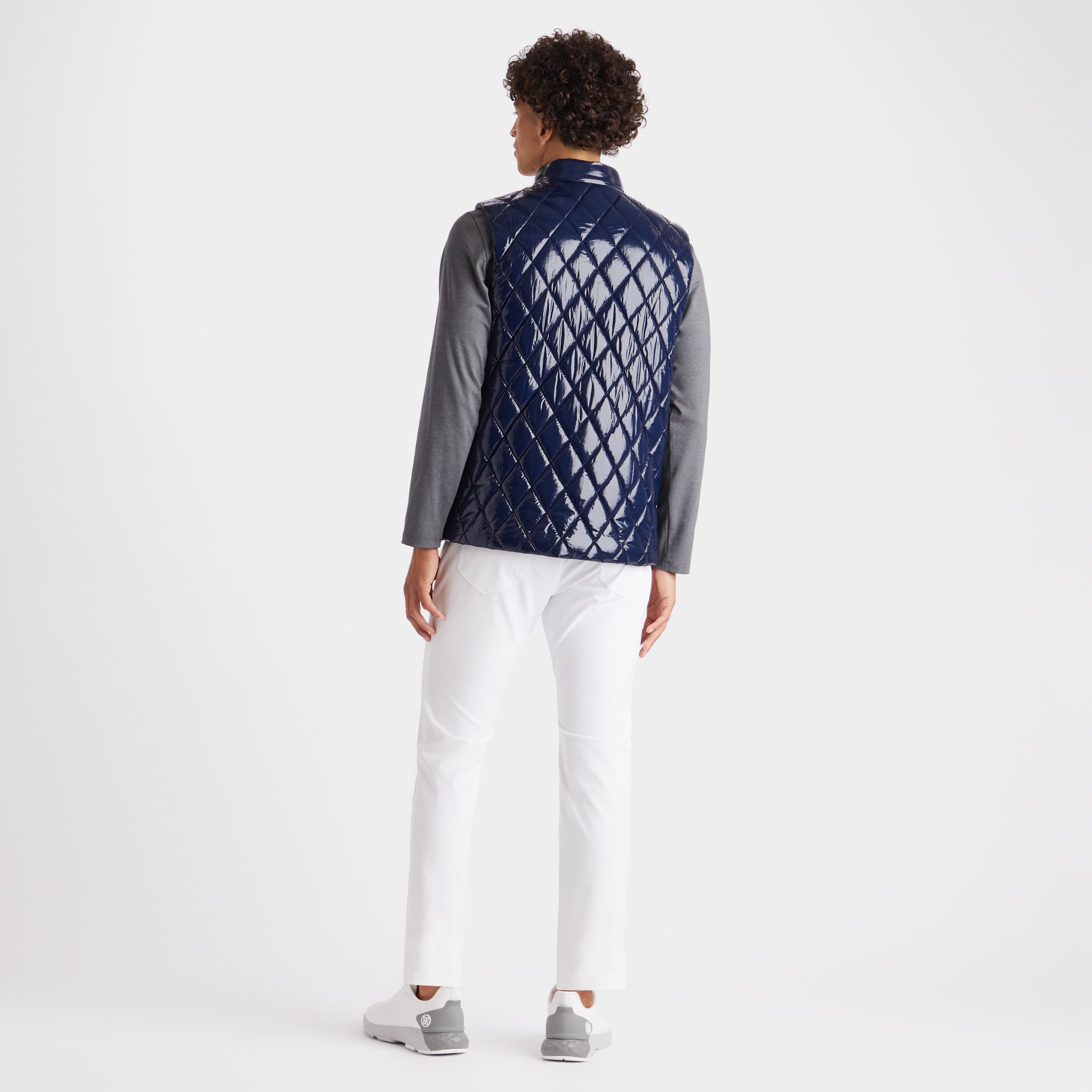 QUILTED COATED NYLON WOOL-LINED PUFFER VEST 背心外套