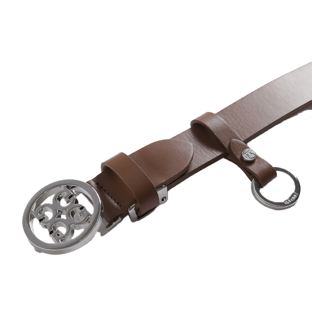 SAFFIANO LEATHER BELT 女士 標誌扣皮革腰帶