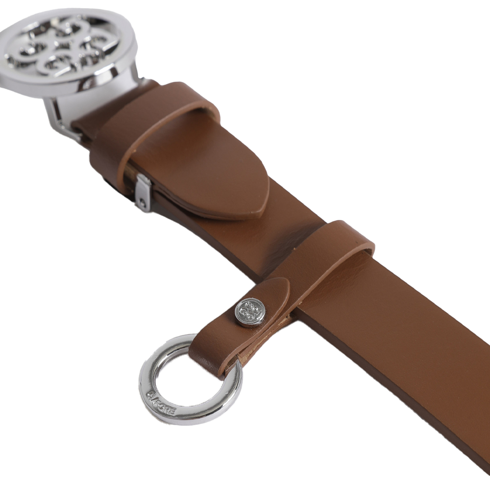 SAFFIANO LEATHER BELT 女士 標誌扣皮革腰帶