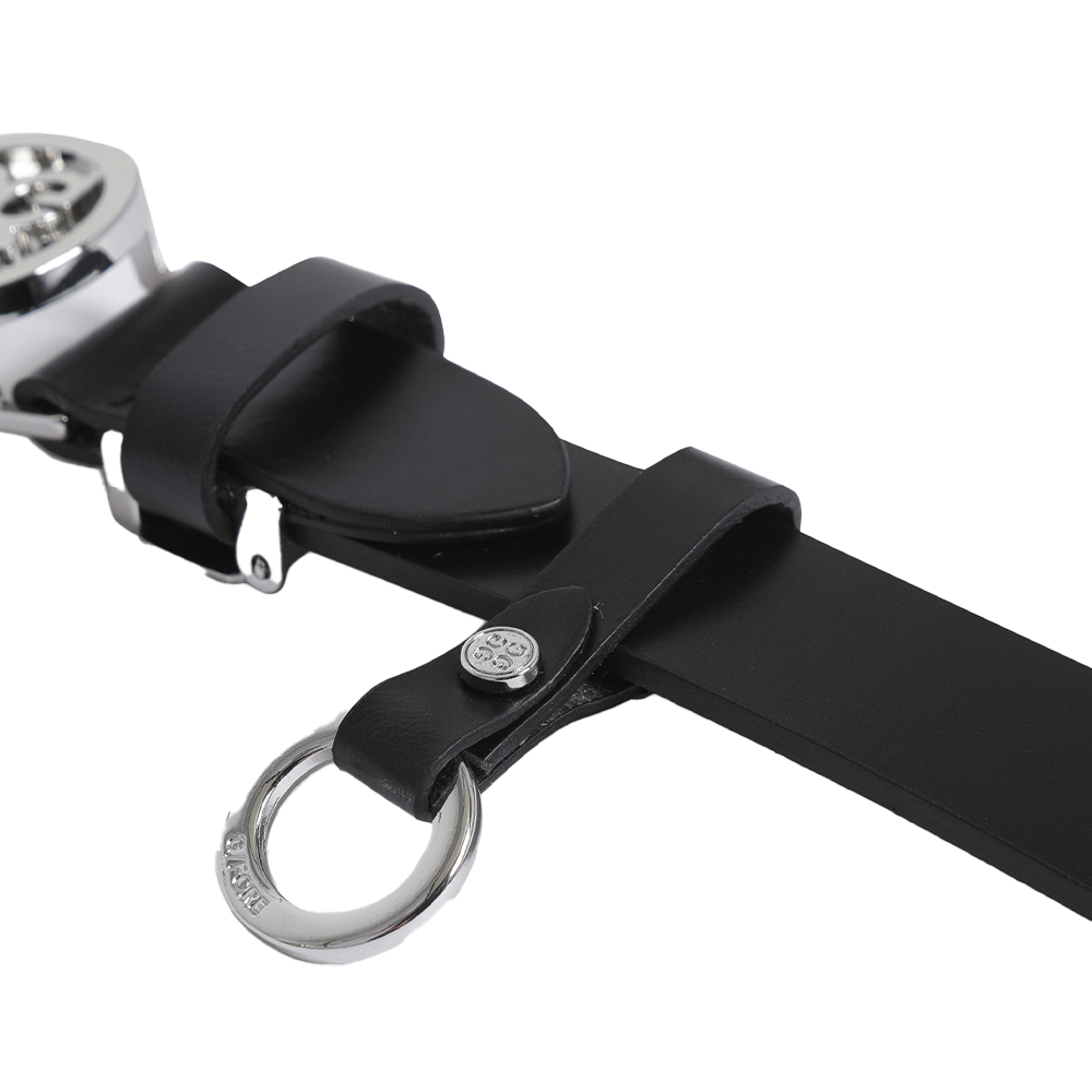 SAFFIANO LEATHER BELT 女士 標誌扣皮革腰帶