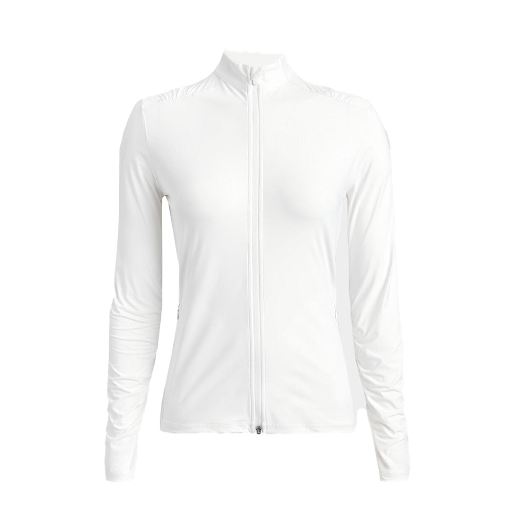 SILKY TECH NYLON RUCHED FULL ZIP LAYER 女士 拉鍊長袖外套