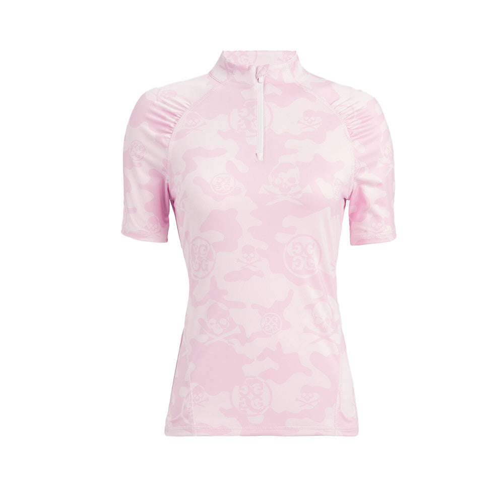 EXPLODED SHORT SLEEVE QUARTER ZIP 女士 半開襟拉鍊短袖上衣