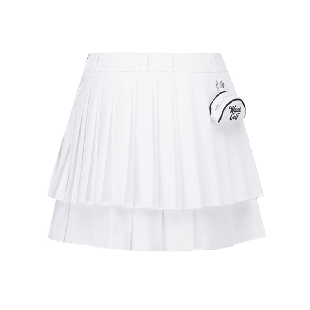 PLEATS WRAP SKORT 女士 雙層百褶短褲裙