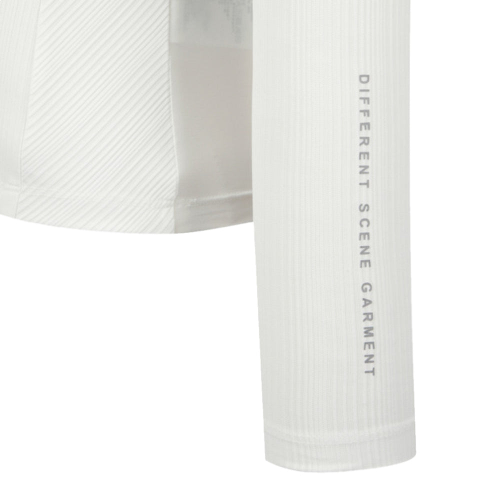 COOLING MIX RIBBED COLLARD T-SHIRT 女士 涼感翻領長袖上衣