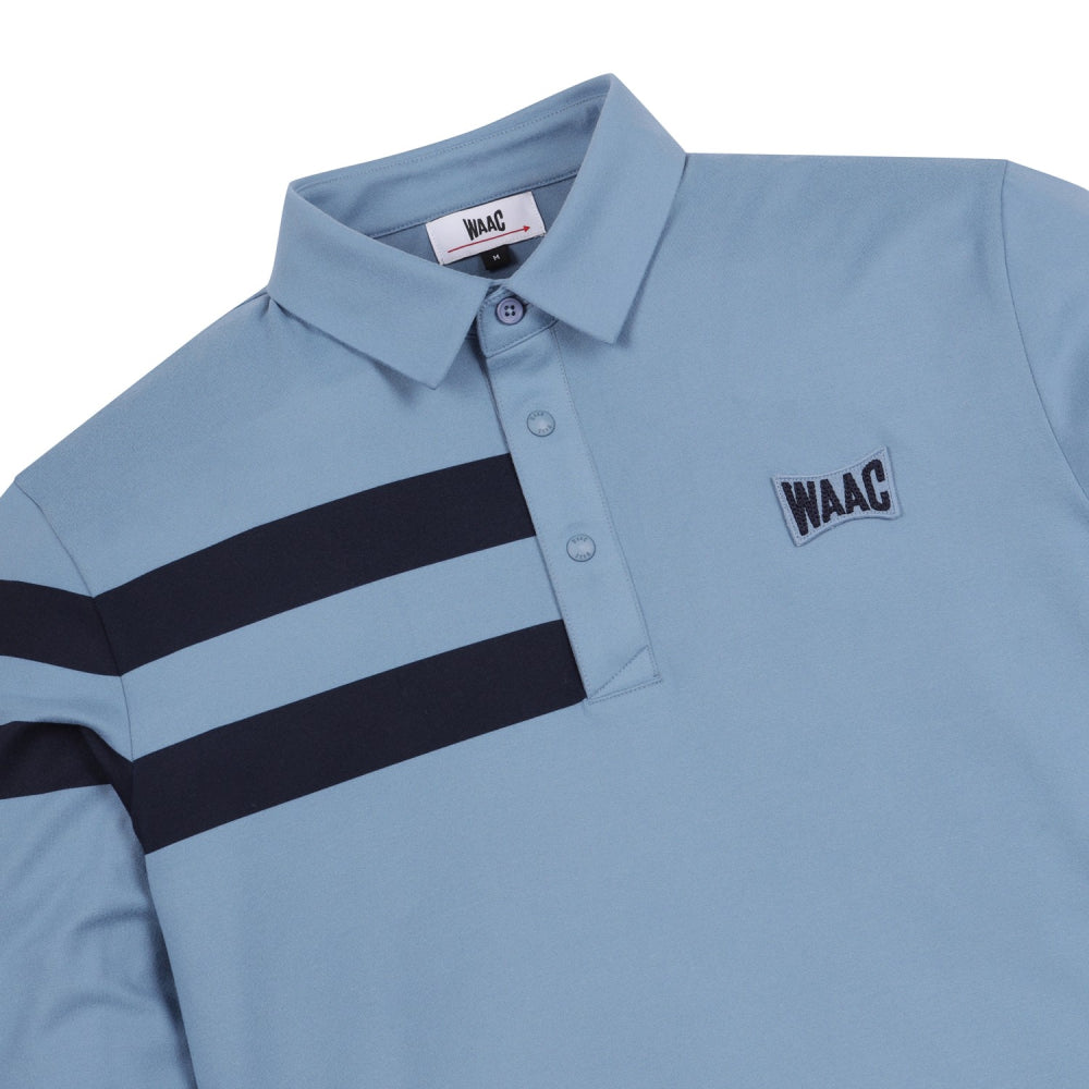 WAACKY STRIPE POINT FLEECE POLO 男士 高爾夫長袖POLO衫