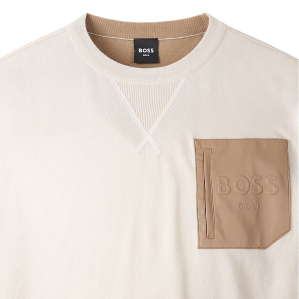 ECO LEATHER POCKET SW 男士 針織圓領長袖上衣