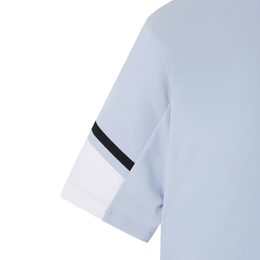 KNITTED SLEEVE POINT COLLAR 男士 翻領短袖上衣