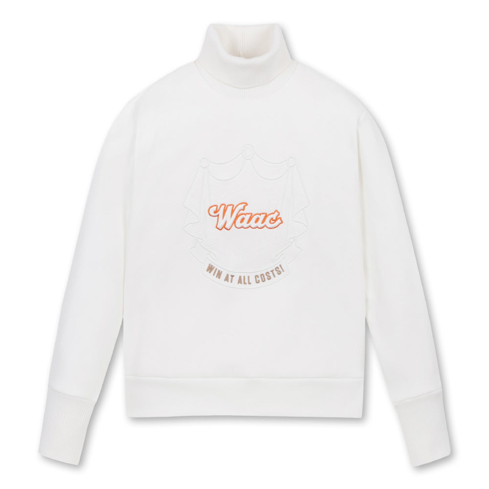 DENIM-LIKE HIGH-NECK SWEATSHIRTS 女士 高領長袖上衣