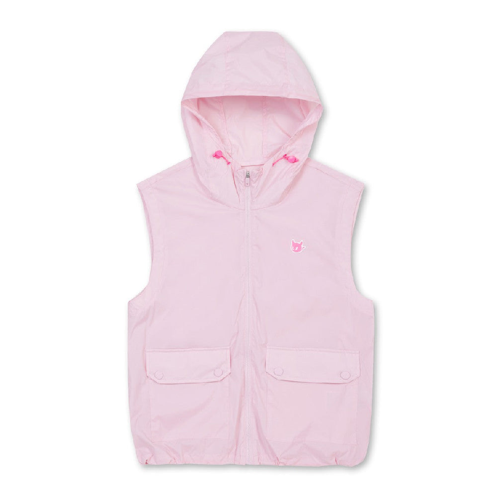 ZIP-UP HOODIE VEST 女士 連帽背心