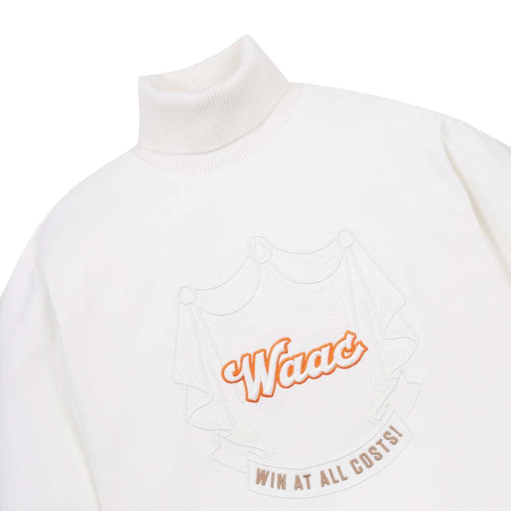 DENIM-LIKE HIGH-NECK SWEATSHIRTS 女士 高領長袖上衣