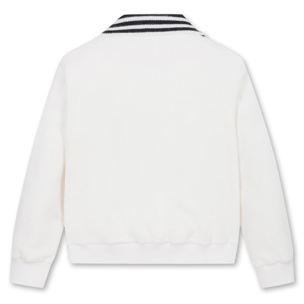 KNIT COLLAR HAIRY SWEATSHIRTS 女士 半開襟長袖上衣