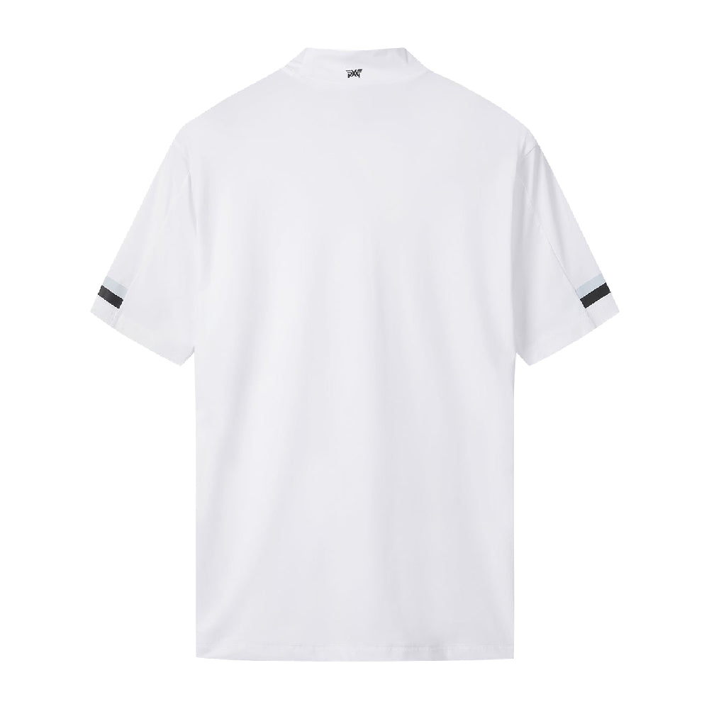COLOR POINT MOCK NECK 男士 立領短袖上衣