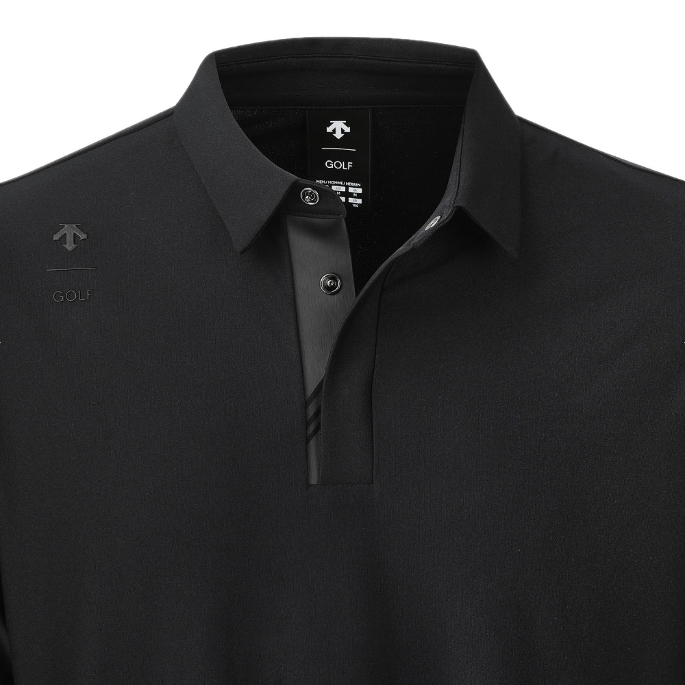 SIGNATURE JACQUARD Y-COLLARED LONG-SLEEVED T-SHIRT 男士 翻領長袖上衣