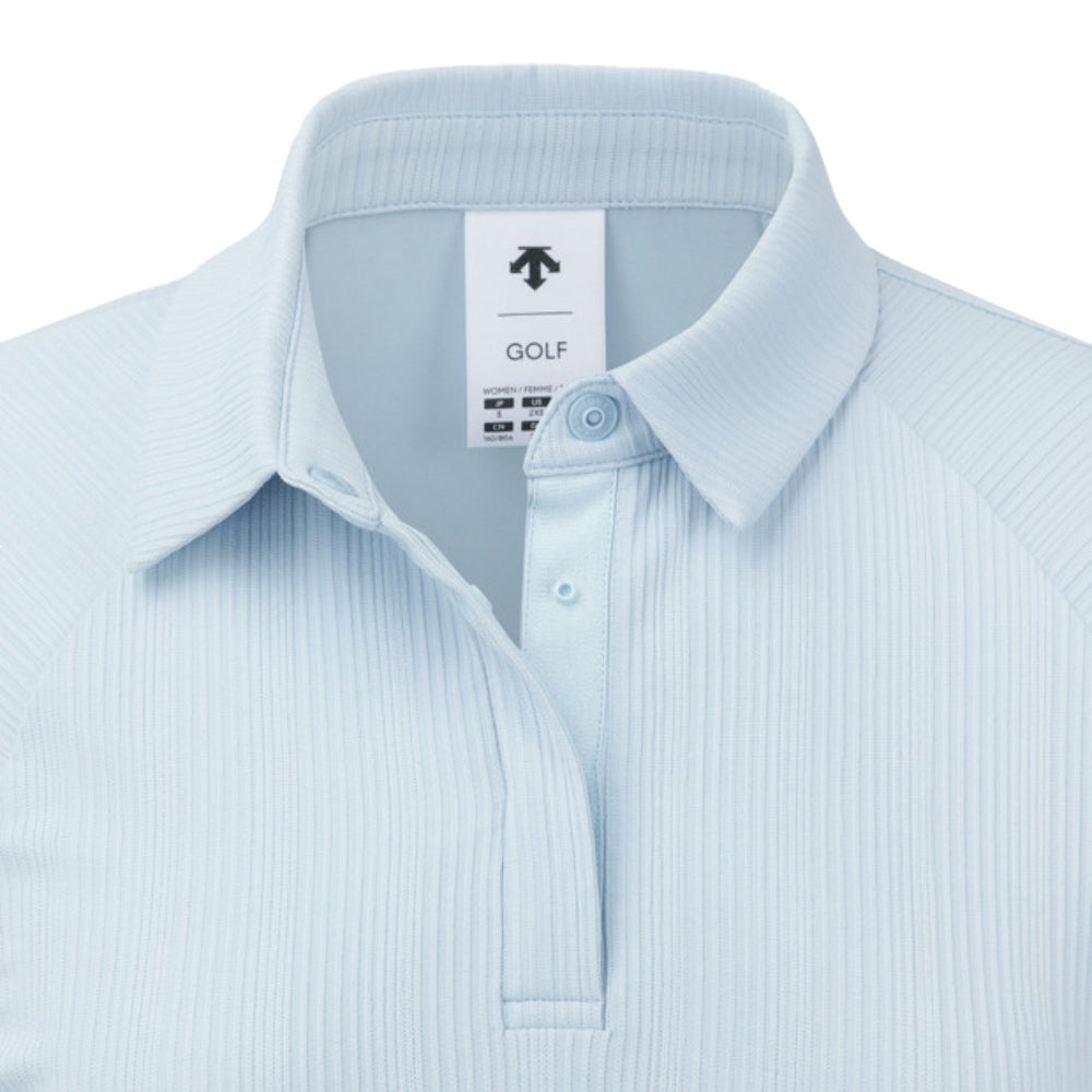 COOLING MIX RIBBED COLLARD T-SHIRT 女士 涼感翻領長袖上衣