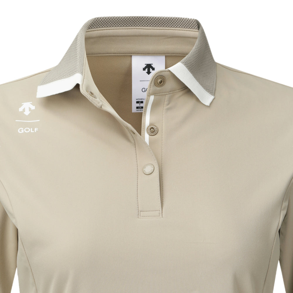 KNIT COLLARED FLEECED T-SHIRT 女士 高爾夫翻領上衣