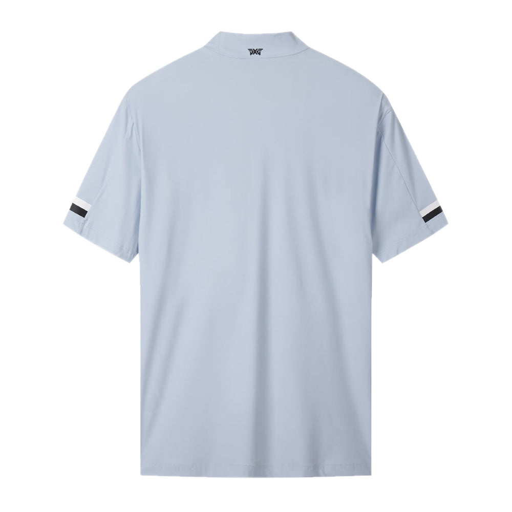 COLOR POINT MOCK NECK 男士 立領短袖上衣