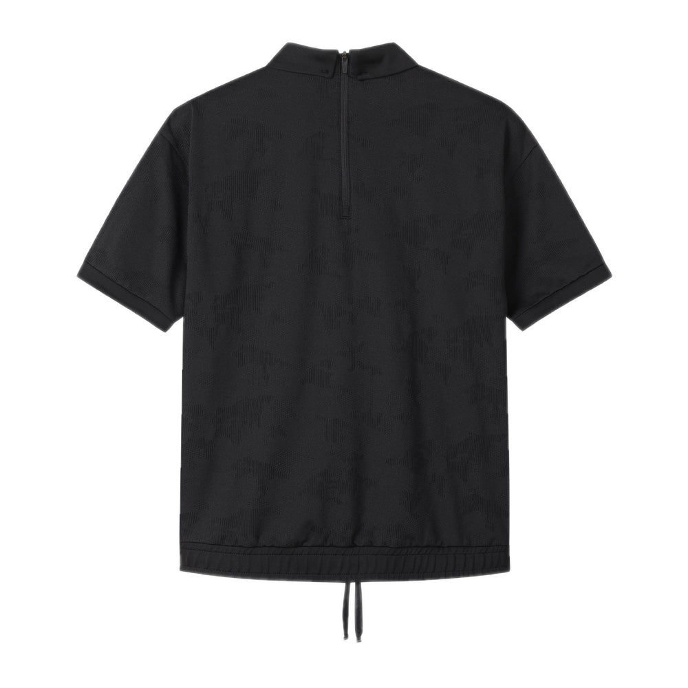 JACQUARD COLLAR 女士 翻領短袖上衣