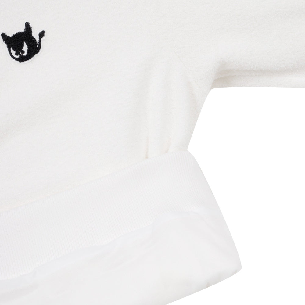 KNIT COLLAR HAIRY SWEATSHIRTS 女士 半開襟長袖上衣