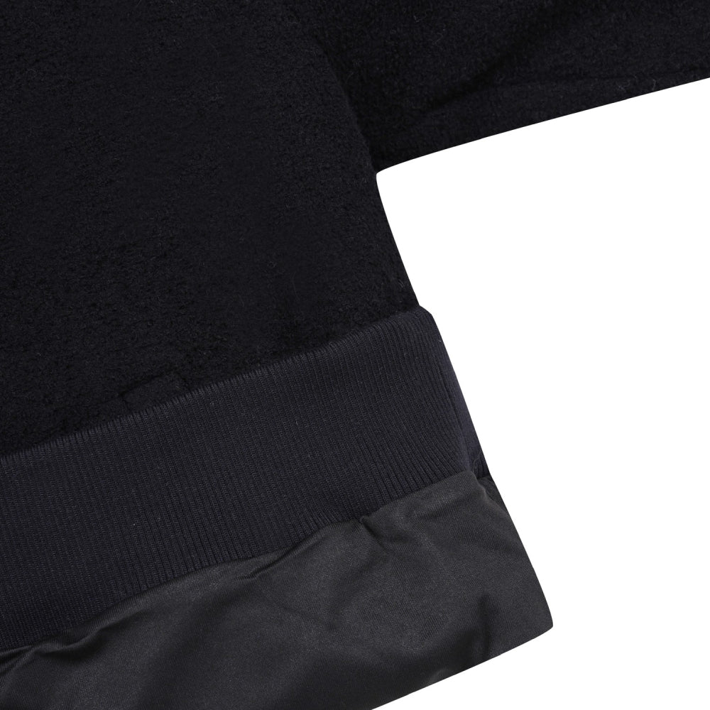 KNIT COLLAR HAIRY SWEATSHIRTS 女士 半開襟長袖上衣