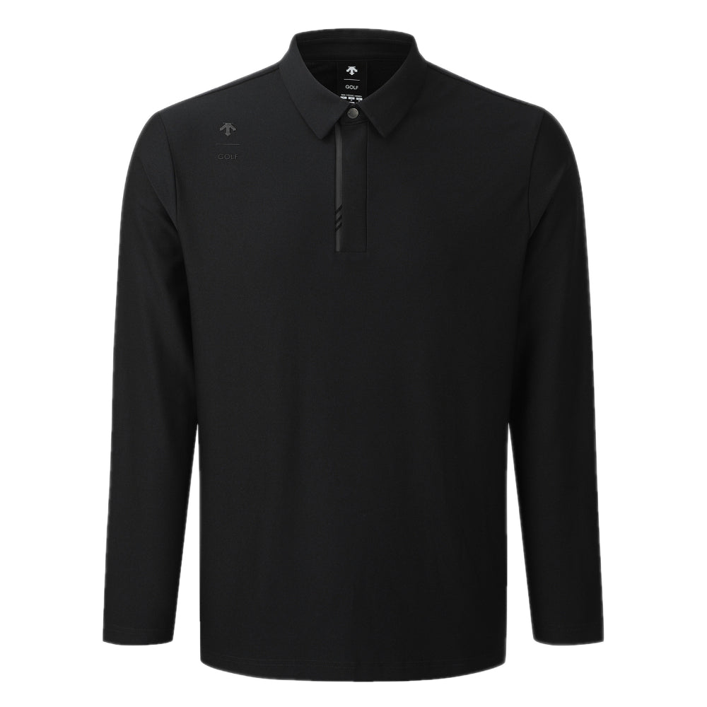 SIGNATURE JACQUARD Y-COLLARED LONG-SLEEVED T-SHIRT 男士 翻領長袖上衣