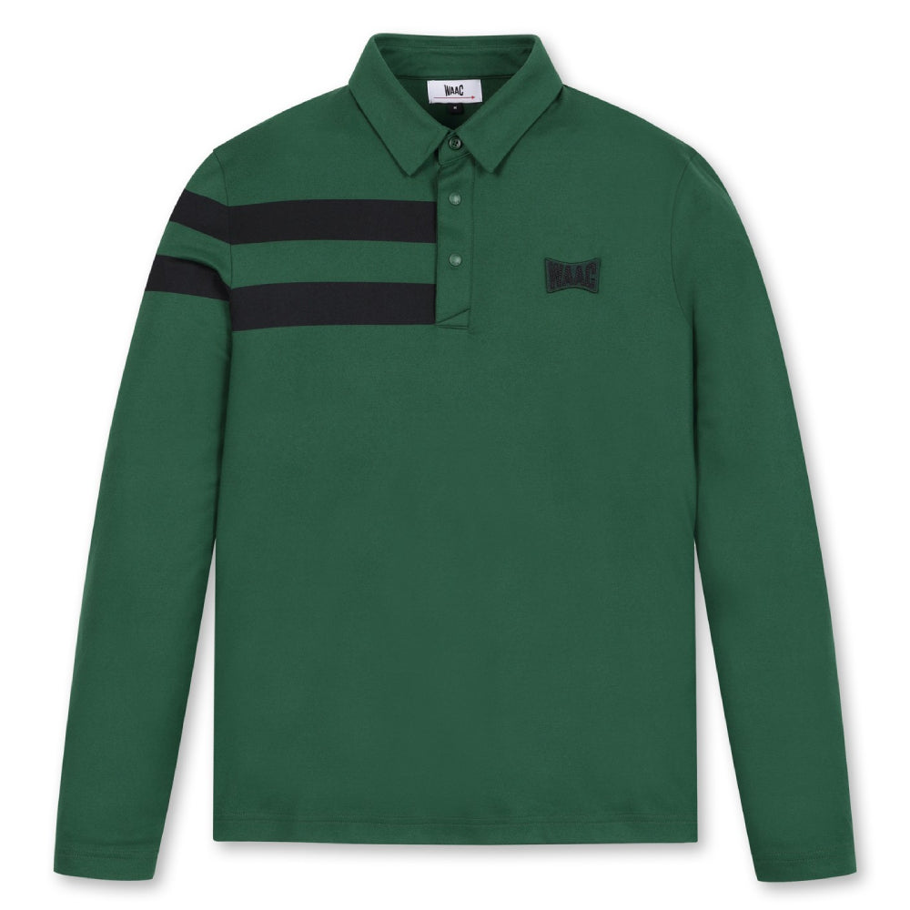 WAACKY STRIPE POINT FLEECE POLO 男士 高爾夫長袖POLO衫