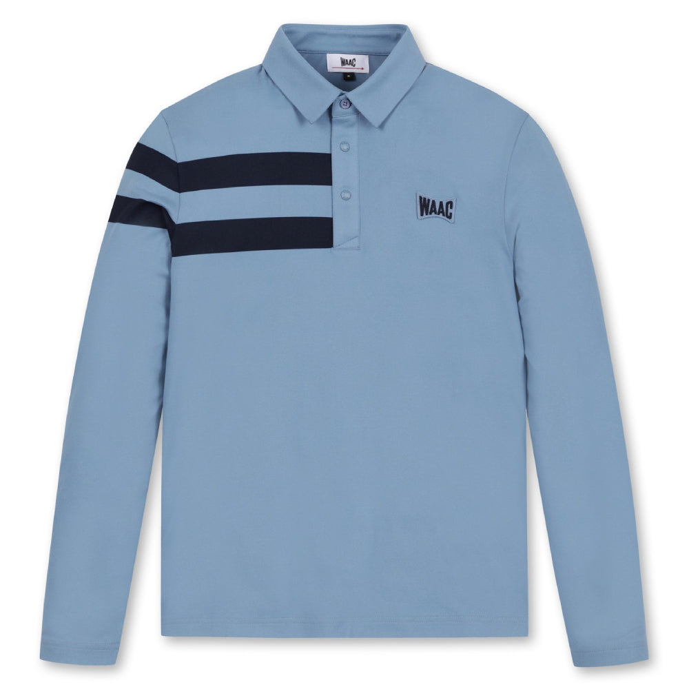 WAACKY STRIPE POINT FLEECE POLO 男士 高爾夫長袖POLO衫