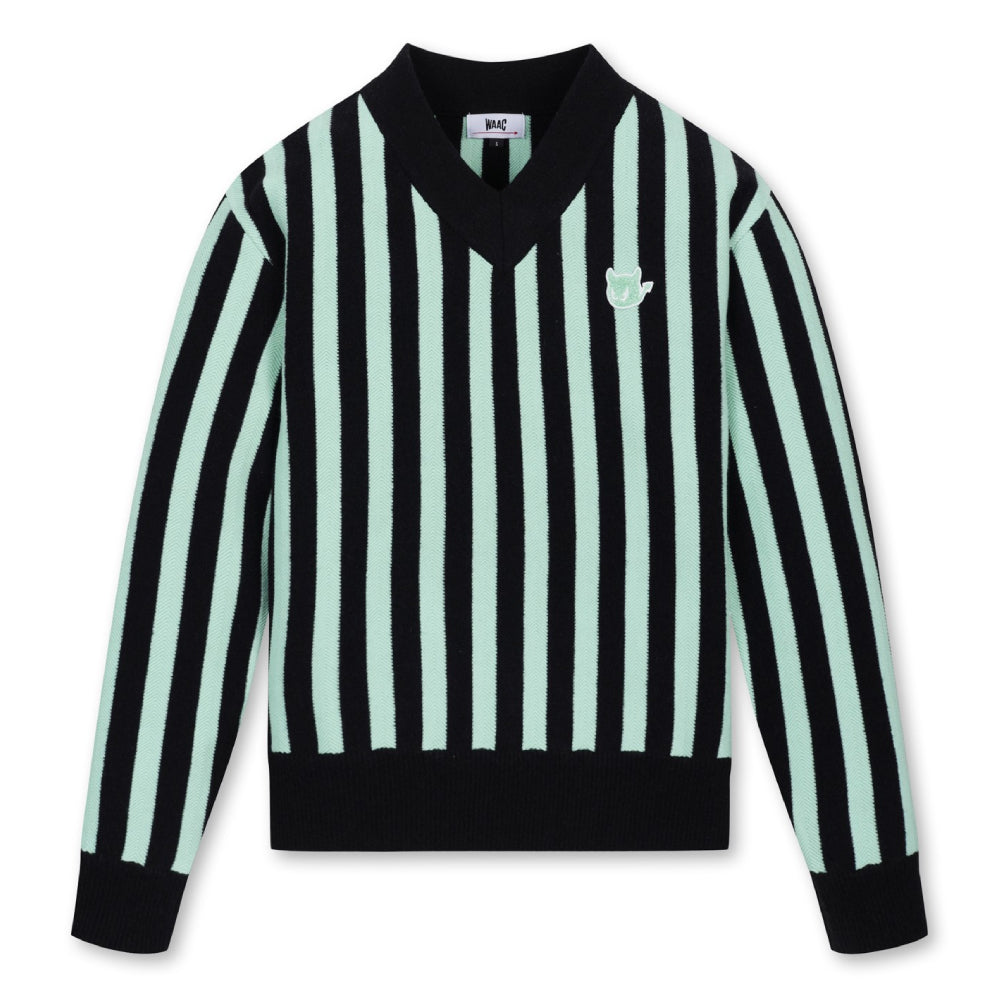 STRIPE V-NECK SWEATER 女士 V領毛衣
