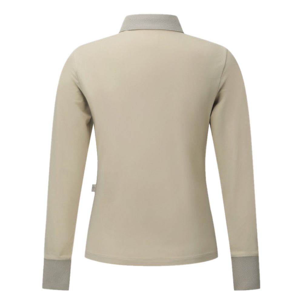 KNIT COLLARED FLEECED T-SHIRT 女士 高爾夫翻領上衣