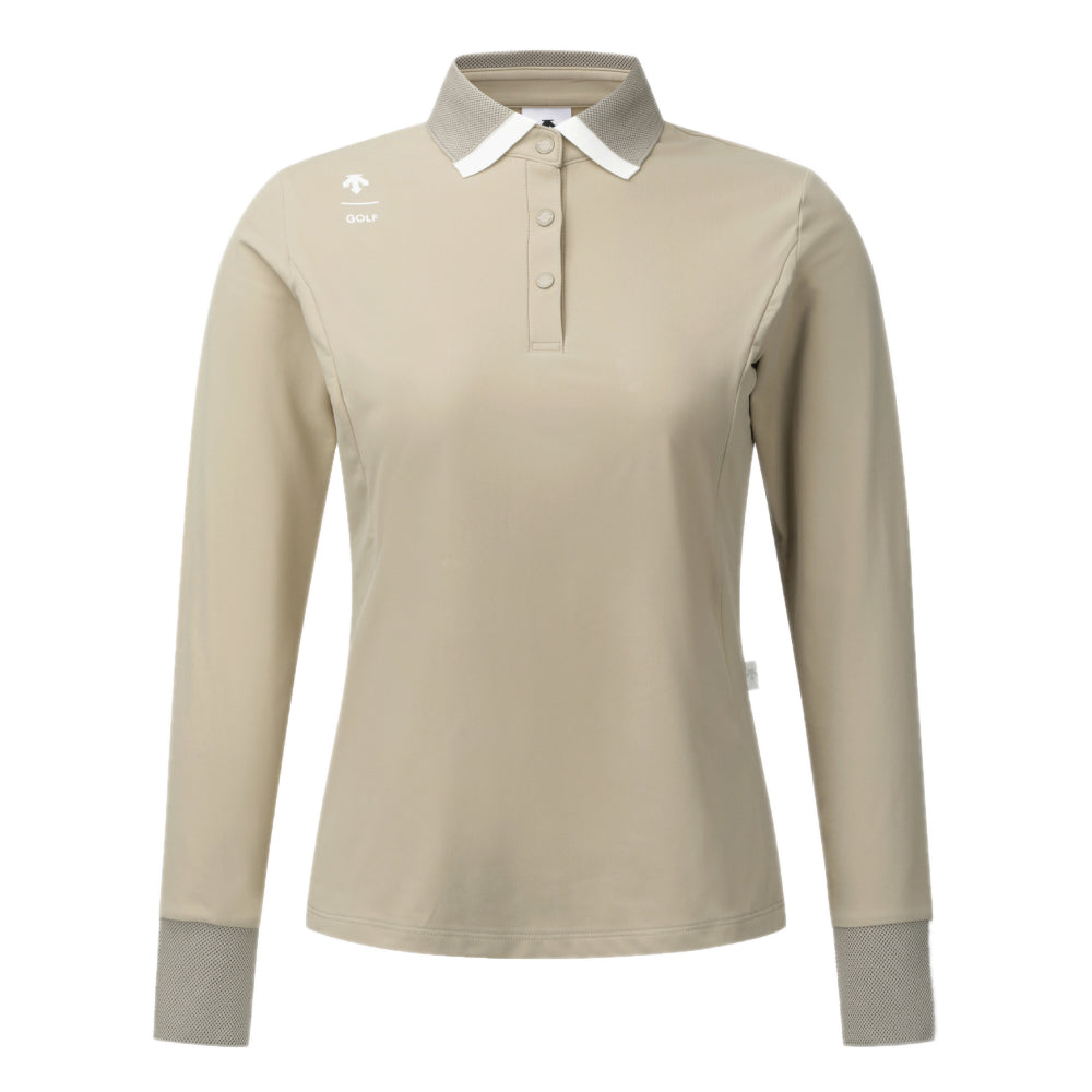 KNIT COLLARED FLEECED T-SHIRT 女士 高爾夫翻領上衣