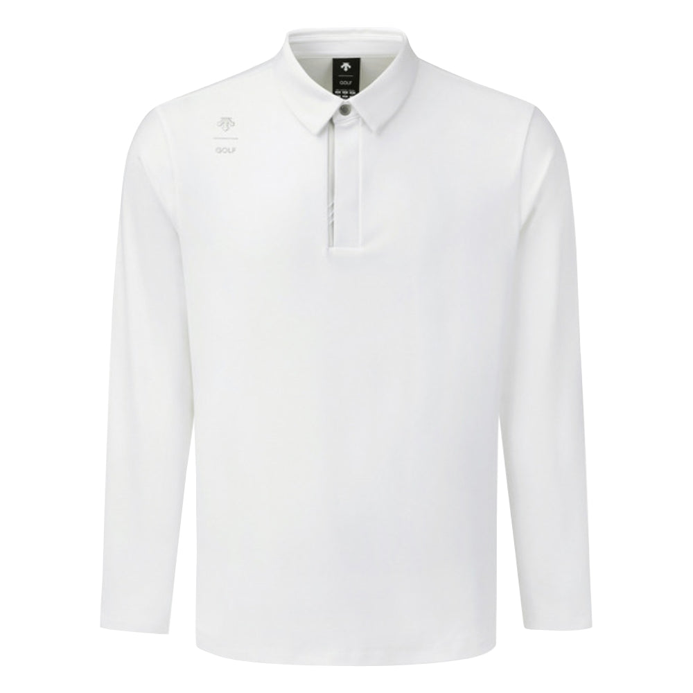 SIGNATURE JACQUARD Y-COLLARED LONG-SLEEVED T-SHIRT 男士 翻領長袖上衣
