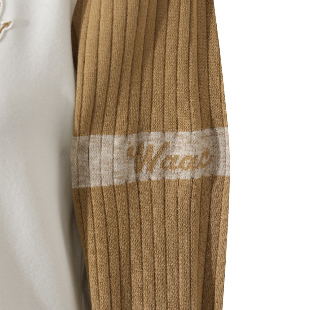 KNIT RIB COLOR HYBRID PULLOVER 女士 高領撞色長袖上衣