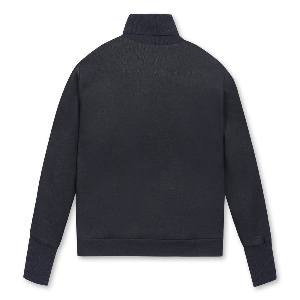 DENIM-LIKE HIGH-NECK SWEATSHIRTS 女士 高領長袖上衣