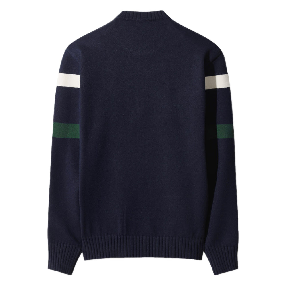 BOLD STRIPES BLOCK CREWENECK SWEATER 男士 圓領拼色毛衣