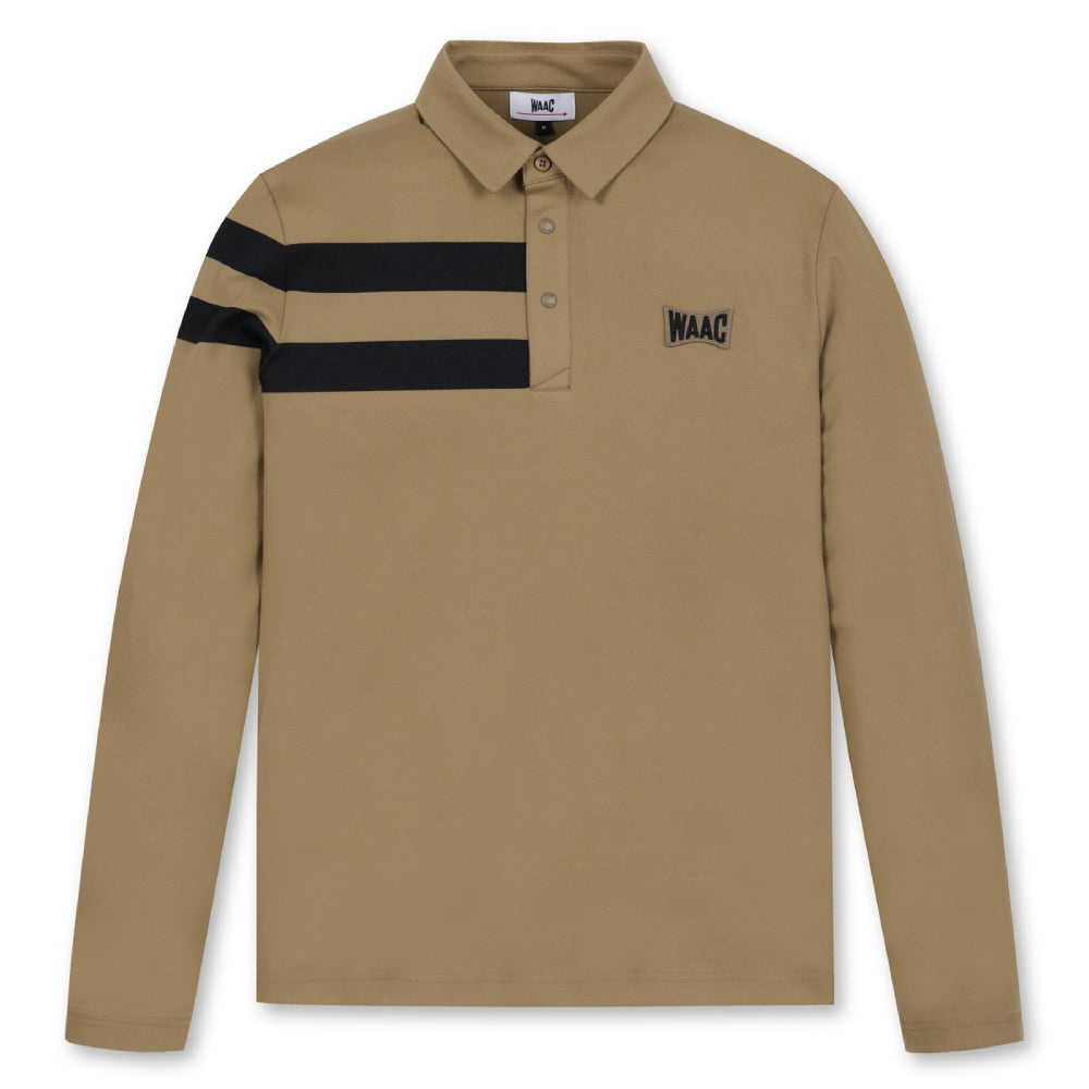 WAACKY STRIPE POINT FLEECE POLO 男士 高爾夫長袖POLO衫