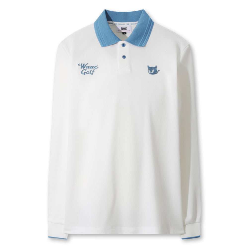 WAACKY RIBBED COLLAR LS POLO 男士 長袖POLO衫