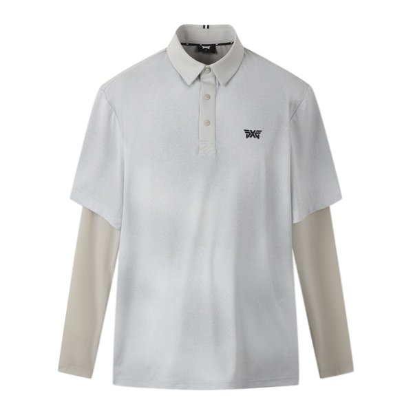 PXG MEN COOL SLEEVE LAYERD COLLAR LONG SLEEVE 男士高爾夫長袖上衣