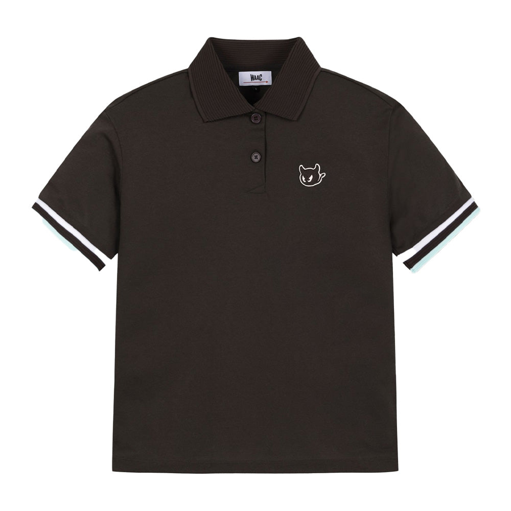 WAACKY COLOR-BLOCKED RIB SS POLO 女士高爾夫POLO衫