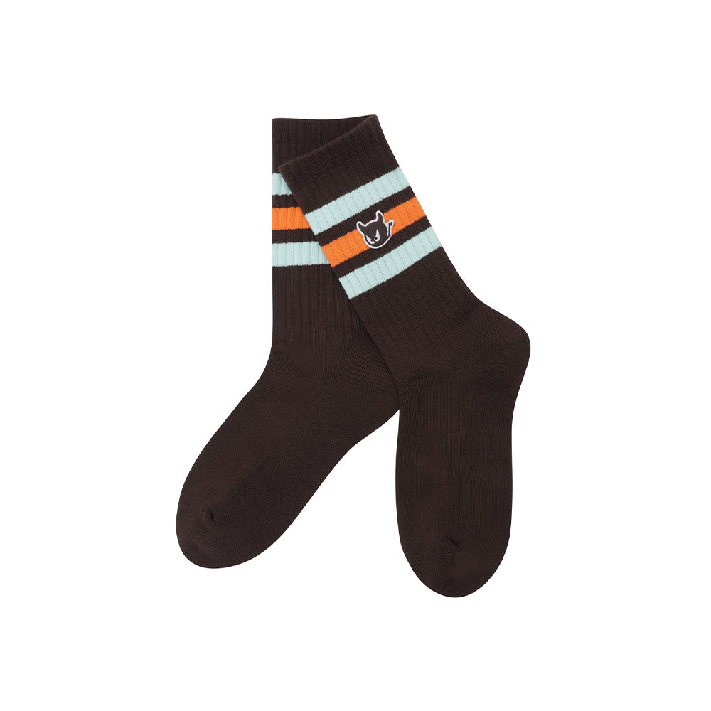 COLOR POINT SOCKS 彩色條紋中長襪