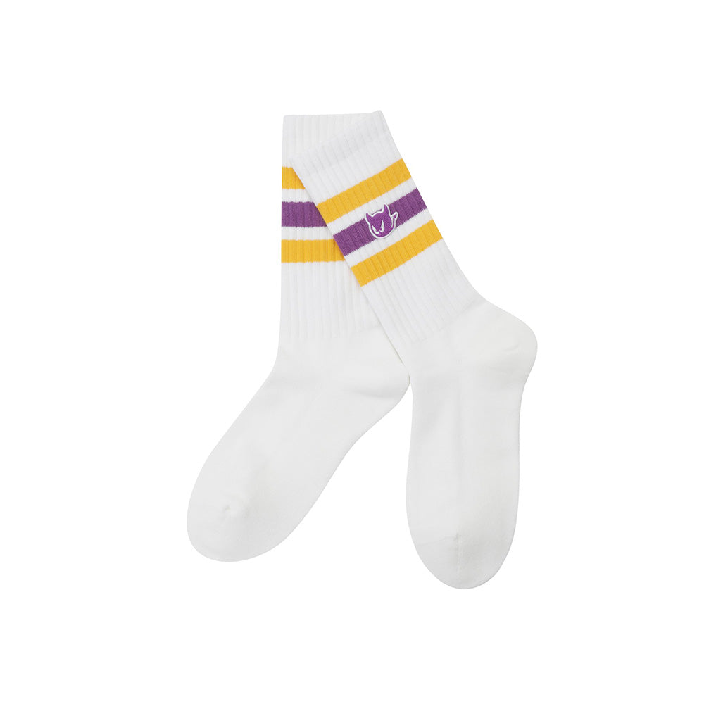 COLOR POINT SOCKS 彩色條紋中長襪