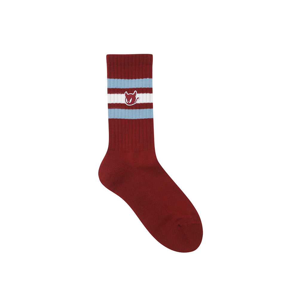 COLOR POINT SOCKS 女士 彩色條紋中長襪